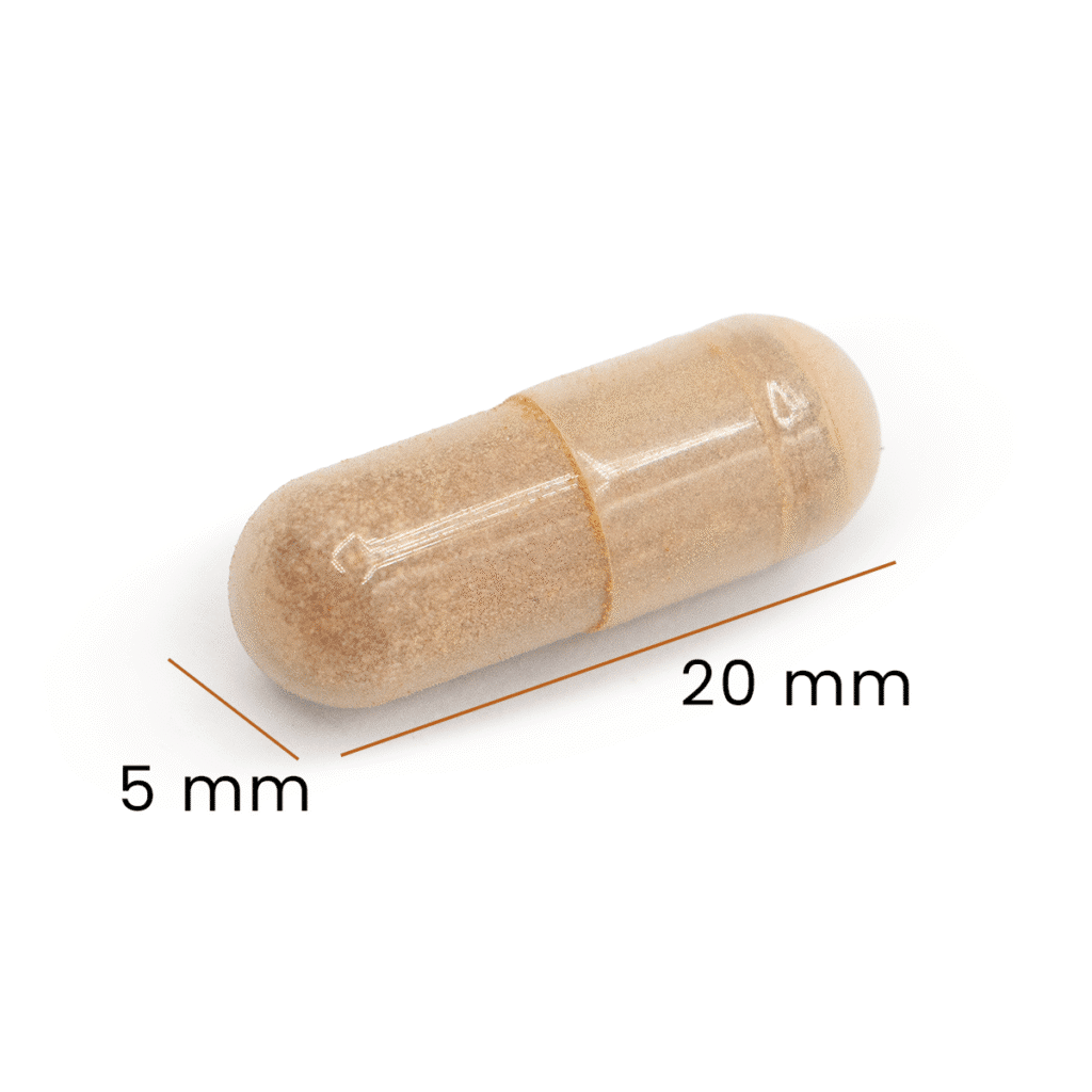 immagine capsula integratori veeta con dimensioni